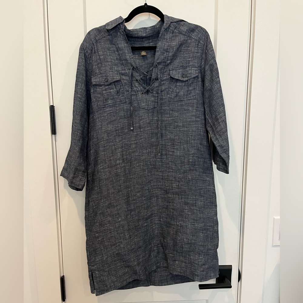 Tommy Bahama 100% Linen 3/4 Sleeve Mini Dress Size Small
